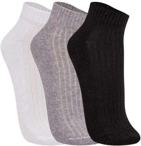 Kit 3 pares de Meias Esportiva Cano Curto Trifil 8004 0003-Branco-Preto-Mescla