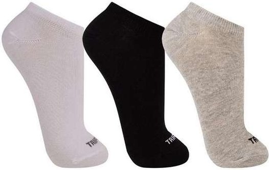 Imagem principal Kit com 3 Meias Esportivas Cano Curto 6227 0005-Branco-Preto-Mescla TRIFIL TRIFIL