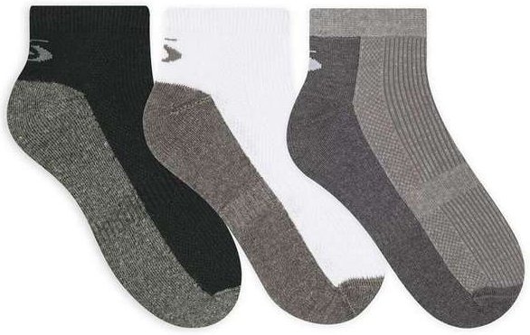 Imagem principal Kit com 3 Meias Esportivas Cano Curto Selene 4310-001 999-Preto-Branco-Cinza SELENE