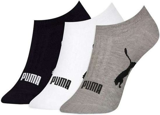 Kit com 3 Meias Puma 4755-001 999-Preto-Branco-Cinza-Mescla