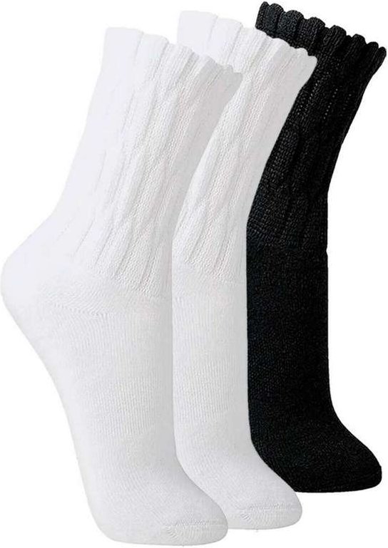 Imagem principal Kit com 3 pares de Meias Aeróbica Lupo 4810-003 Branco-Preto Lupo