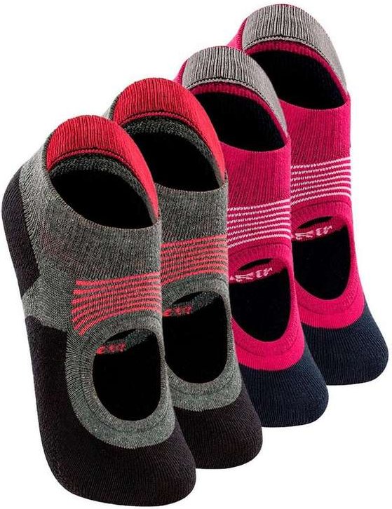 Imagem principal Kit 4 pares de Sapatilhas Antiderrapante Pilates Lupo 3286-002 Cinza-Chumbo-Cereja Lupo