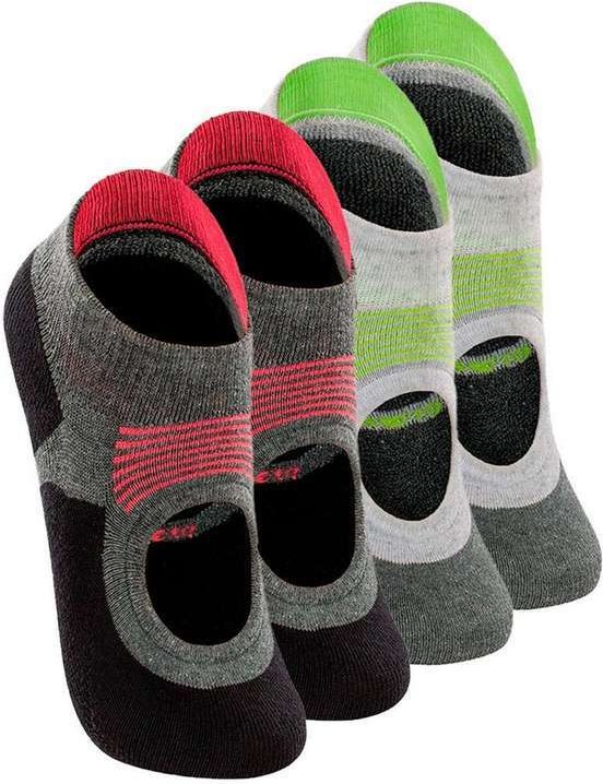 Imagem principal Kit 4 pares de Sapatilhas Antiderrapante Pilates Lupo 3286-002 Cinza-Chumbo-Cinza Lupo