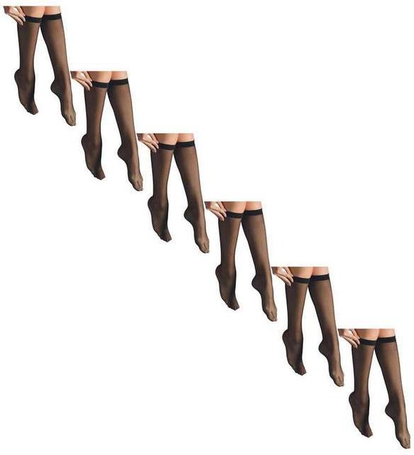 Imagem principal Kit 6 pares de Meias 3/4 Fio 15 Selene 9040 Preto SELENE