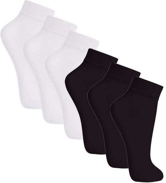 Imagem principal Kit 6 pares de Meias Soquete Fio 20 Loba 5530-001 Preto-Branco Lupo Lupo
