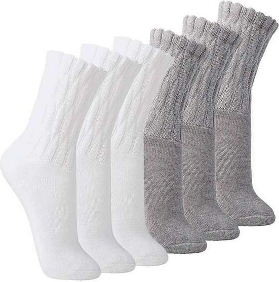 Imagem principal Kit com 6 pares de Meias Aeróbica Lupo 4810-003 Branco-Cinza Lupo