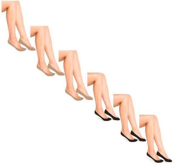 Imagem principal Kit 6 pares de Sapatilhas Fio 70 Trifil 6136 Natural-Preto TRIFIL