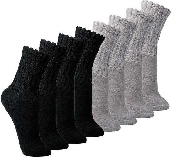 Imagem principal Kit com 8 pares de Meias Aeróbica Lupo 4810-003 Preto-Cinza Lupo