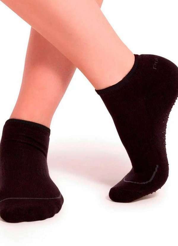 Meia Antiderrapante Pilates Puket 8528 2689-199-Preto