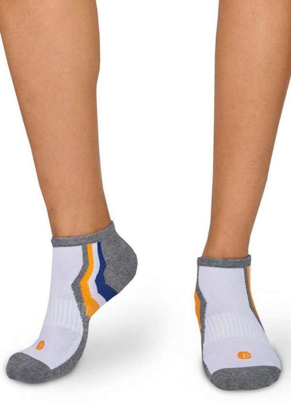 Meia Esportiva Cano Curto Puket 8505 5552-108-Branco