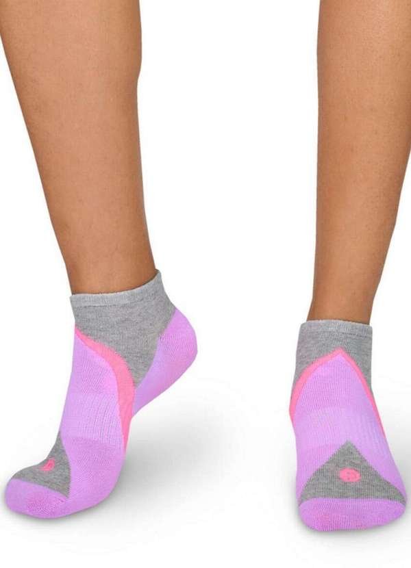 Meia Esportiva Cano Curto Puket 8505 5553-893-Mescla-Claro