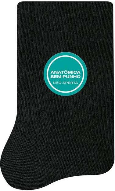 Meia sem Punho Cano Longo Selene 7725-001 550-Preto