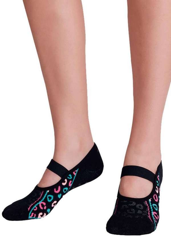 Sapatilha Antiderrapante Pilates Puket 8529 5195-199-Preto