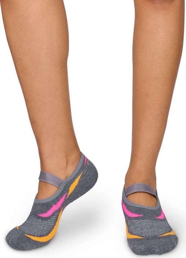 Sapatilha Antiderrapante Pilates Puket 8529 5577-200-Mescla-Escuro