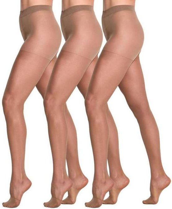 Kit com 3 Meias Calças Fio 15 Adherence Trifil 6394 Natural