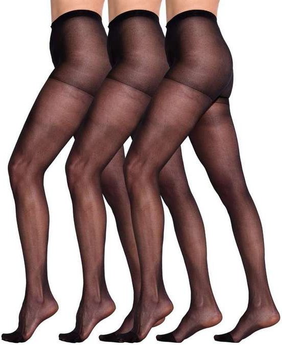 Kit com 3 Meias Calças Fio 15 Adherence Trifil 6394 Preto