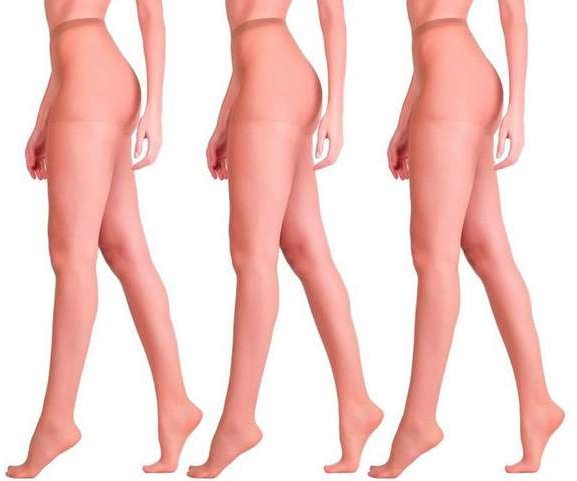 Kit com 3 Meias Calças Fio 15 Clássica Fina Loba 5760-001 Natural-Peach