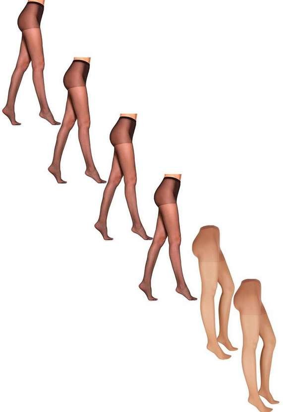 Imagem principal Kit com 6 Meias Calças Fio 15 News Loba 5680-001 Preto-Natural-Peach Lupo Lupo
