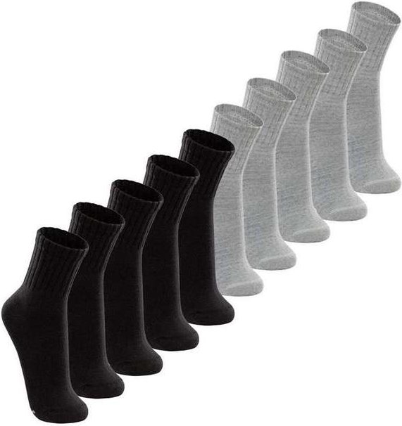 Imagem principal Kit 10 pares de Meias Esportiva Cano Médio Lupo 3290-009 Preto-Cinza Lupo