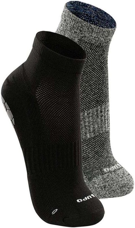 Imagem principal Kit com 2 pares de Meias Antiderrapante Pilates Lupo 3310-003 Preto-Cinza-Chumbo Lupo