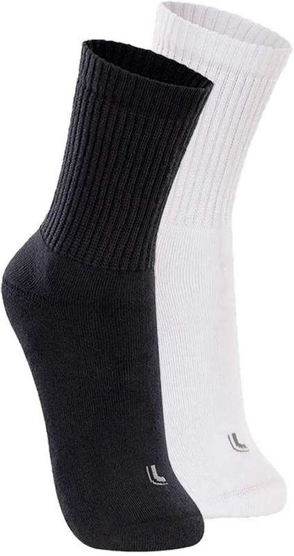 Imagem principal Kit com 2 pares de Meias Esportiva Cano Longo Lupo 3250-001 Preto-Branco Lupo