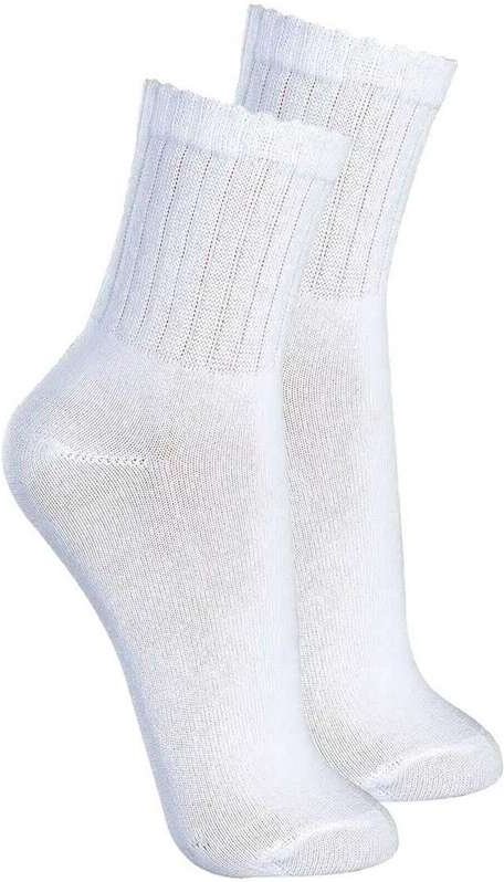 Kit com 2 pares de Meias Esportiva Cano Médio Lupo 3290-009 Branco