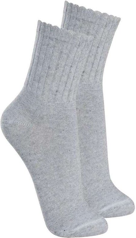 Kit com 2 pares de Meias Esportiva Cano Médio Lupo 3290-009 Cinza