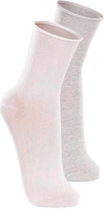 Kit com 2 pares de Meias sem Punho Casual Lupo 1275-011 Branco-Cinza