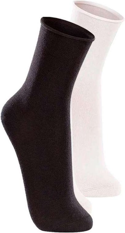 Imagem principal Kit com 2 pares de Meias sem Punho Casual Lupo 1275-011 Preto-Branco Lupo