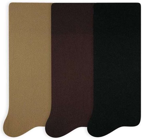 Imagem principal Kit 3 pares de Meias Social Selene 8500-300 999-Castor-Cafe-Preto SELENE