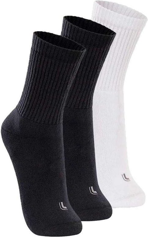 Imagem principal Kit com 3 pares de Meias Esportiva Cano Longo Lupo 3250-001 Preto-Branco Lupo