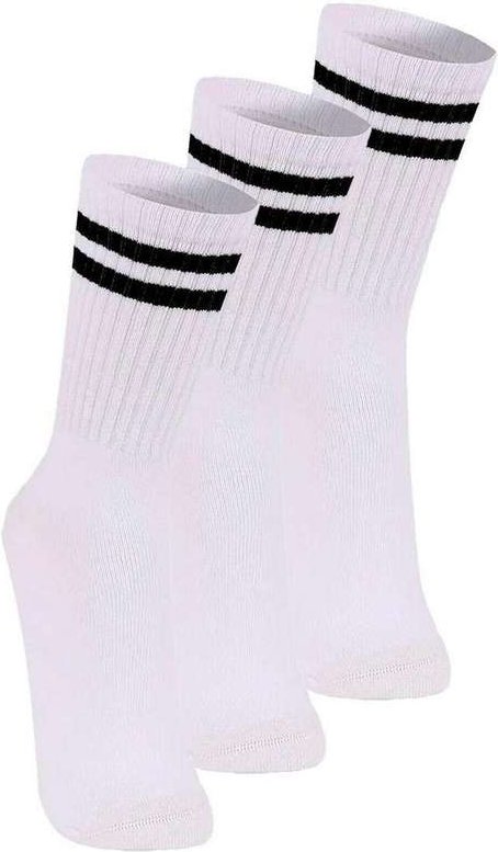 Imagem principal Kit com 3 pares de Meias Esportiva Cano Longo Lupo 3292-009 Branco Lupo