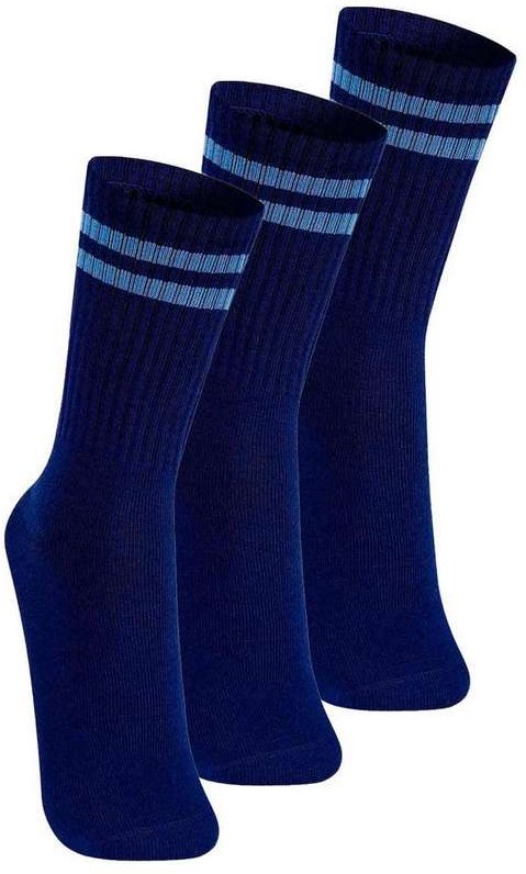 Imagem principal Kit com 3 pares de Meias Esportiva Cano Longo Lupo 3292-009 Marinho Lupo