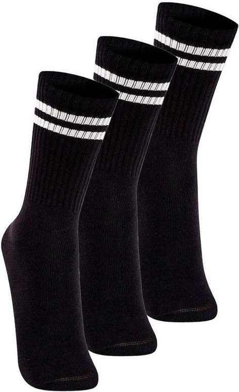 Imagem principal Kit com 3 pares de Meias Esportiva Cano Longo Lupo 3292-009 Preto Lupo