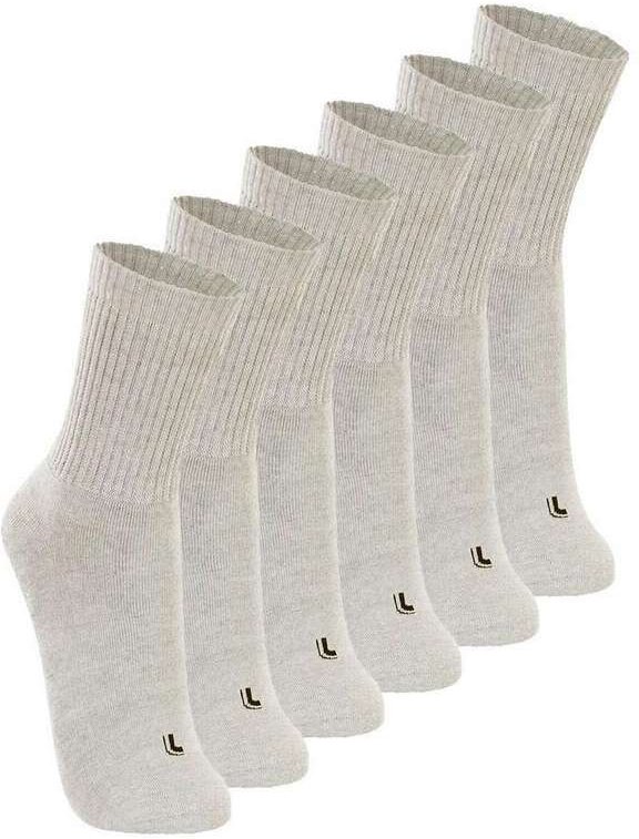 Imagem principal Kit com 6 pares de Meias Esportiva Cano Longo Lupo 3250-001 Cinza Lupo