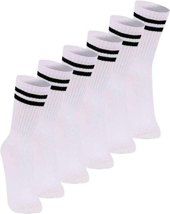 Imagem principal Kit com 6 pares de Meias Esportiva Cano Longo Lupo 3292-009 Branco Lupo