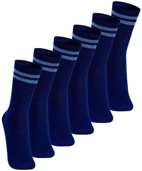 Imagem principal Kit com 6 pares de Meias Esportiva Cano Longo Lupo 3292-009 Marinho Lupo