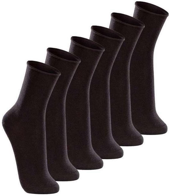 Kit com 6 pares de Meias sem Punho Casual Lupo 1275-011 Preto