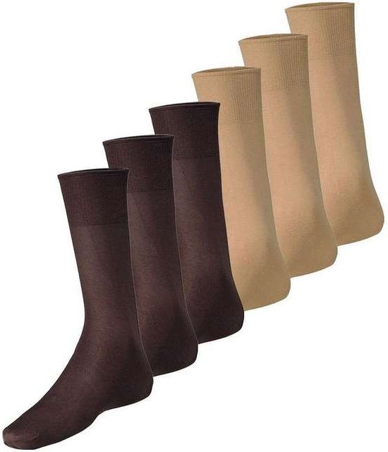 Imagem principal Kit com 6 pares de Meias Social Meianyl 6002-001 Café-Bege Lupo Lupo