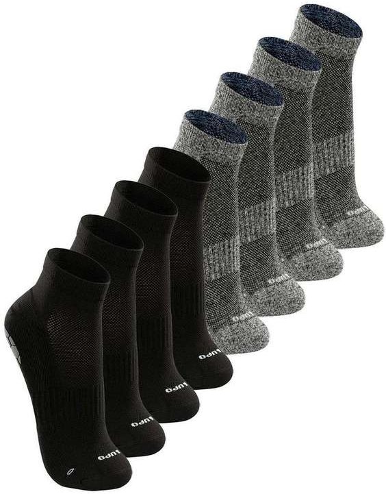 Imagem principal Kit com 8 pares de Meias Antiderrapante Pilates Lupo 3310-003 Preto-Cinza-Chumbo Lupo