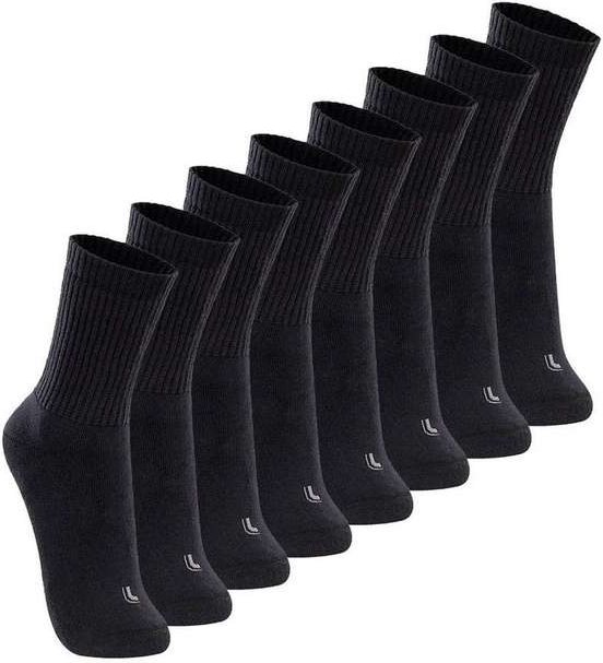 Imagem principal Kit com 8 pares de Meias Esportiva Cano Longo Lupo 3250-001 Preto Lupo