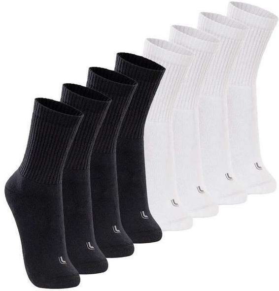 Imagem principal Kit com 8 pares de Meias Esportiva Cano Longo Lupo 3250-001 Preto-Branco Lupo