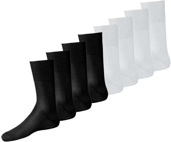 Imagem principal Kit com 8 pares de Meias Social Lupo 1100-011/049 Preto-Branco Lupo