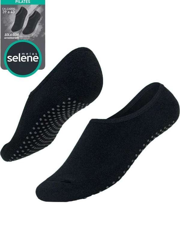 Imagem principal Meia Antiderrapante Pilates Selene 4400-002 550-Preto SELENE