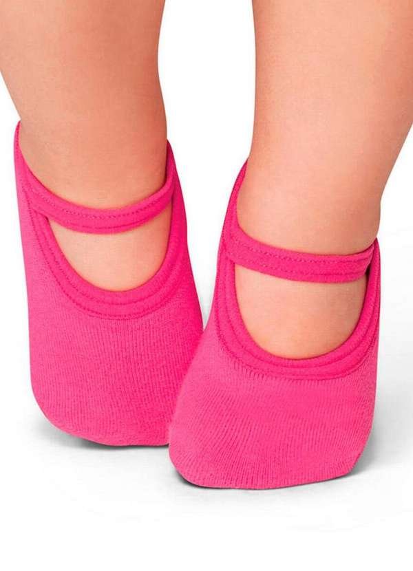 Sapatilha Bebê Antiderrapante Lupo 2027-004 5450-Rosa-Fruti