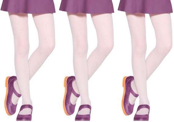 Kit com 3 Meias Calças Infantil Fio 20 Lobinha 2570-001 Branco