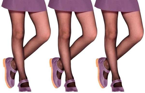 Kit com 3 Meias Calças Infantil Fio 20 Lobinha 2570-001 Preto