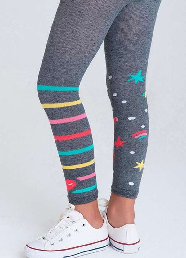 Legging Infantil Lobinha 2600-043 8300-Cinza-Chumbo