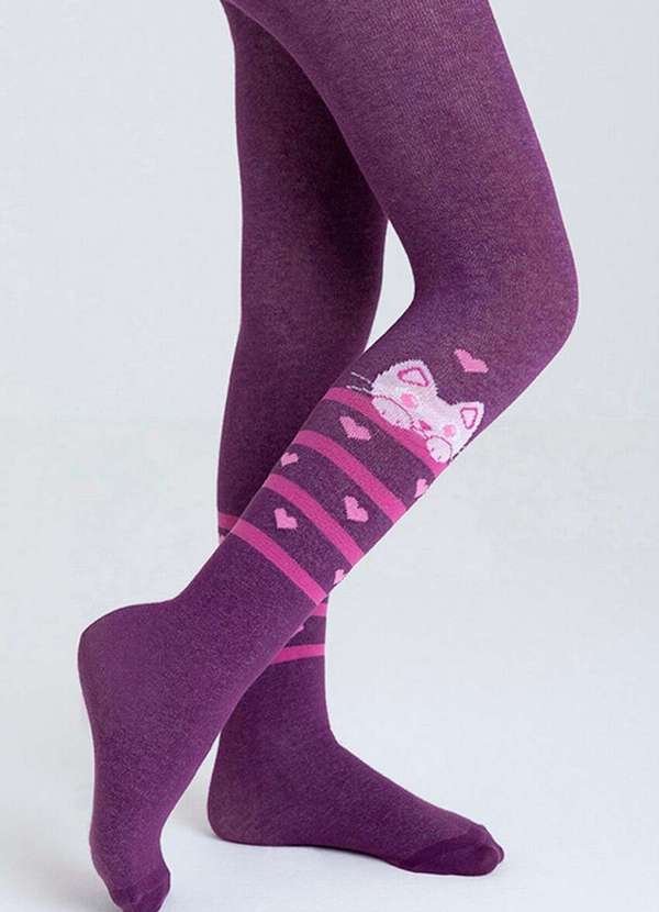 Meia Calça Infantil Opaca Lobinha 2615-058 5970-Açai