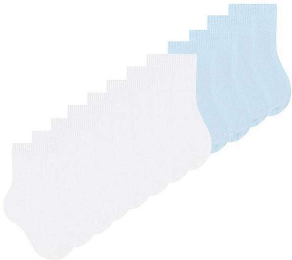 Imagem principal Kit 12 pares de Meias Infantil Cano Médio Selene 1355-001 Branco-Azul SELENE